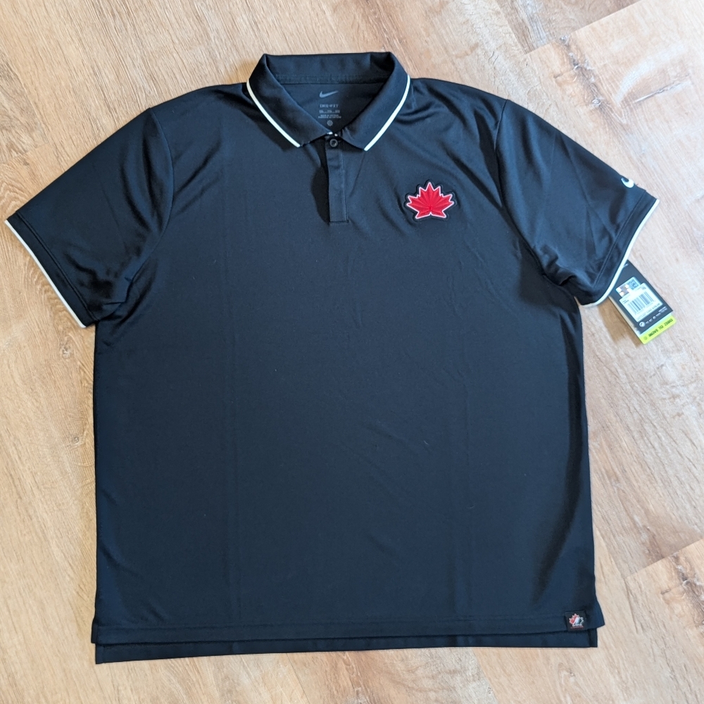 NWT Men's Nike Black Hockey Canada 2022 - UV Polo XXL